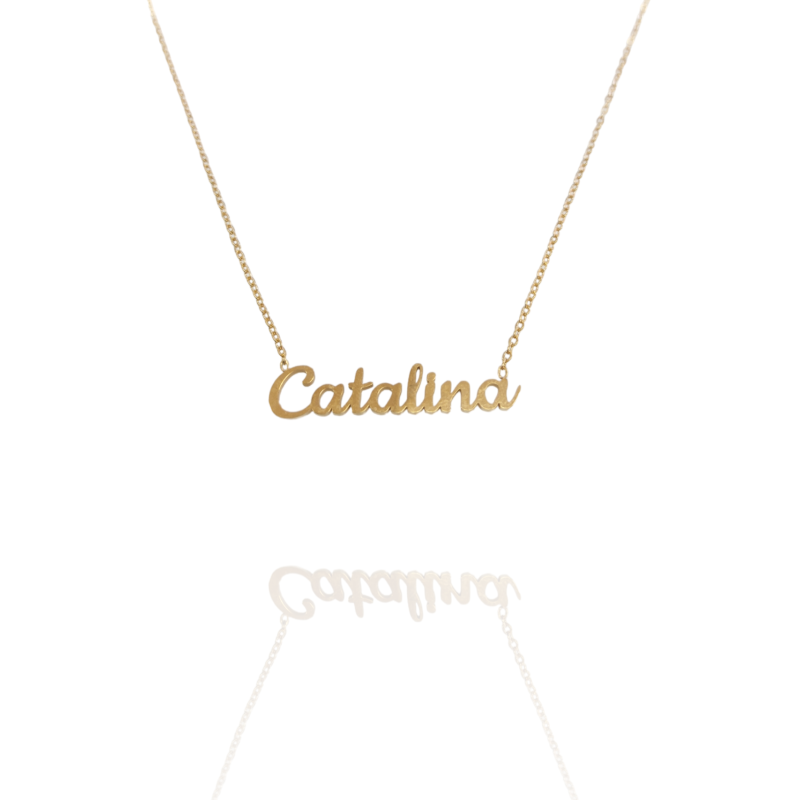 Collar con nombre de Catalina en Acero Hipoalergénico 316l