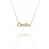 Collar con nombre de Cecilia en Acero Hipoalergénico 316l