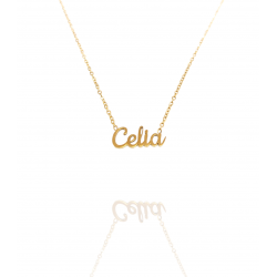 Collar con nombre de Celia en Acero Hipoalergénico 316l