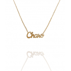 Collar con nombre de Charo en Acero Hipoalergénico 316l