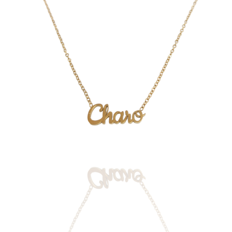 Collar con nombre de Charo en Acero Hipoalergénico 316l