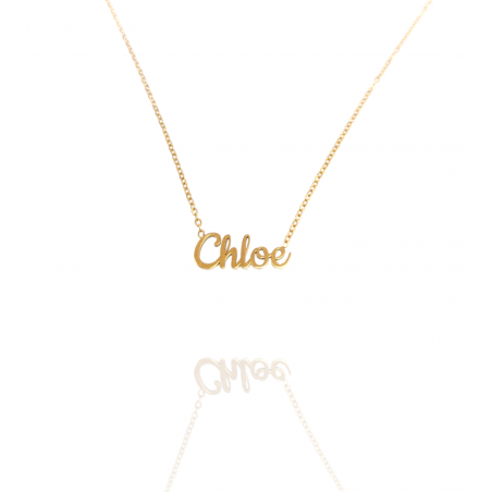 Collar con nombre de Chloé en Acero Hipoalergénico 316l