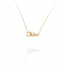 Collar con nombre de Chloé en Acero Hipoalergénico 316l