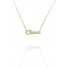 Collar con nombre de Clara en Acero Hipoalergénico 316l