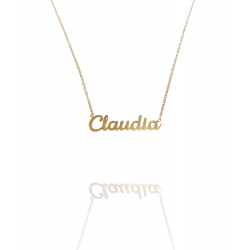 Collar con nombre de Claudia en Acero Hipoalergénico 316l