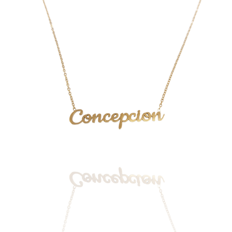 Collar con nombre de Concepción en Acero Hipoalergénico 316l