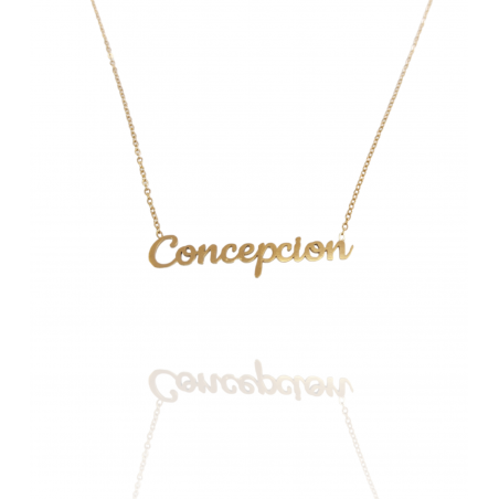 Collar con nombre de Concepción en Acero Hipoalergénico 316l