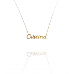Collar con nombre de Cristina en Acero Hipoalergénico 316l
