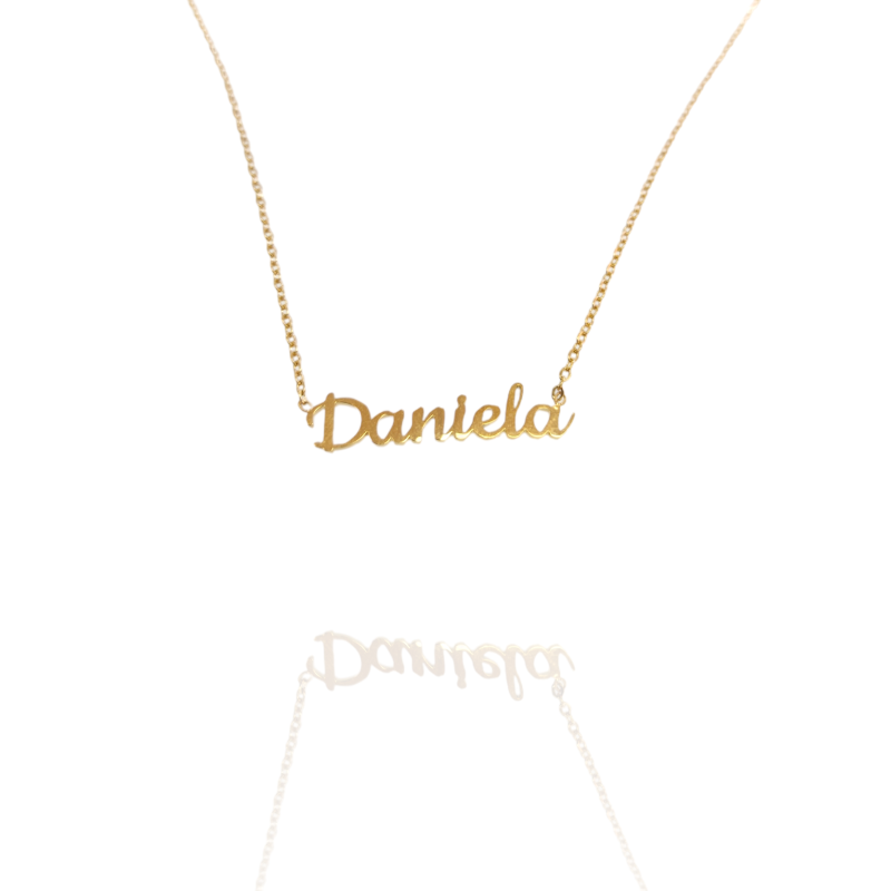 Collar con nombre de Daniela en Acero Hipoalergénico 316l
