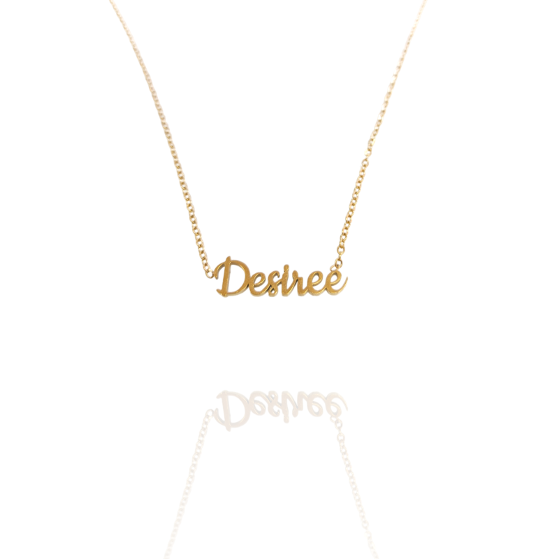 Collar con nombre de Desirée en Acero Hipoalergénico 316l