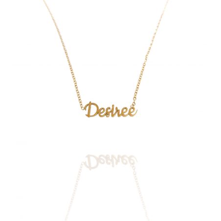 Collar con nombre de Desirée en Acero Hipoalergénico 316l
