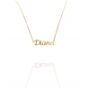 Collar con nombre de Diana en Acero Hipoalergénico 316l