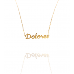 Collar con nombre de Dolores en Acero Hipoalergénico 316l