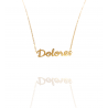 Collar con nombre de Dolores en Acero Hipoalergénico 316l