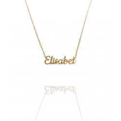 Collar con nombre de Elisabet en Acero Hipoalergénico 316l