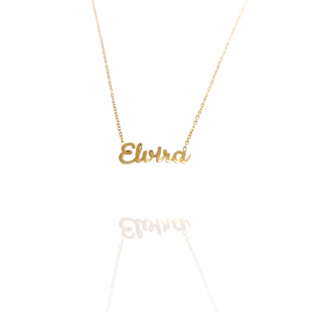 Collar con nombre de Elvira en Acero Hipoalergénico 316l