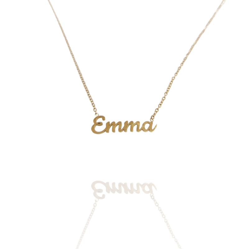 Collar con nombre de Emma en Acero Hipoalergénico 316l