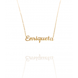 Collar con nombre de Enriqueta en Acero Hipoalergénico 316l