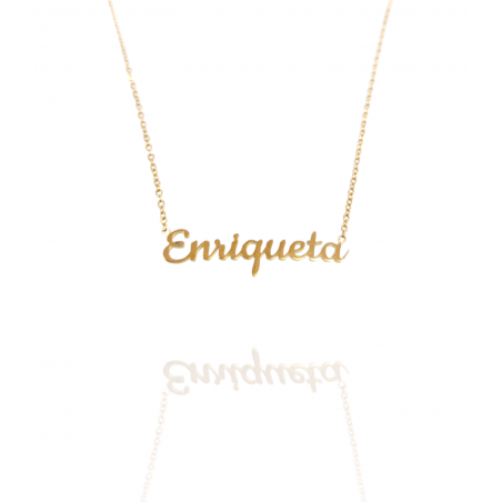Collar con nombre de Enriqueta en Acero Hipoalergénico 316l