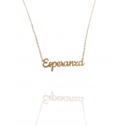 Collar con nombre de Esperanza en Acero Hipoalergénico 316l