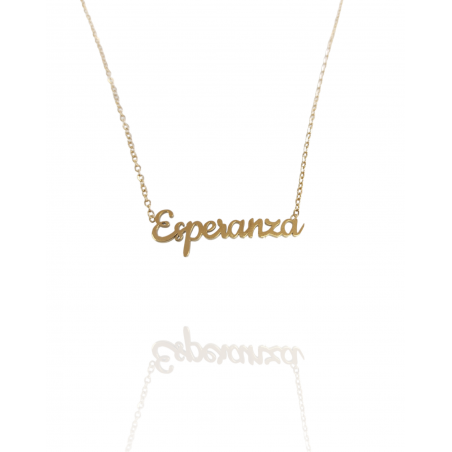 Collar con nombre de Esperanza en Acero Hipoalergénico 316l