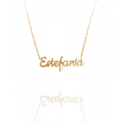 Collar con nombre de Estefanía en Acero Hipoalergénico 316l