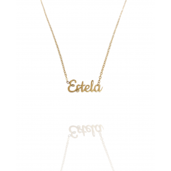 Collar con nombre de Estela en Acero Hipoalergénico 316l