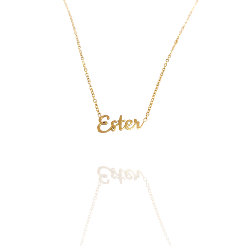 Collar con nombre de Ester en Acero Hipoalergénico 316l