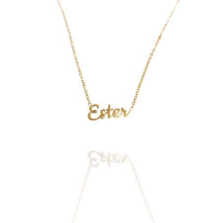 Collar con nombre de Ester en Acero Hipoalergénico 316l
