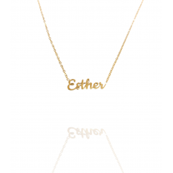 Collar con nombre de Esther en Acero Hipoalergénico 316l