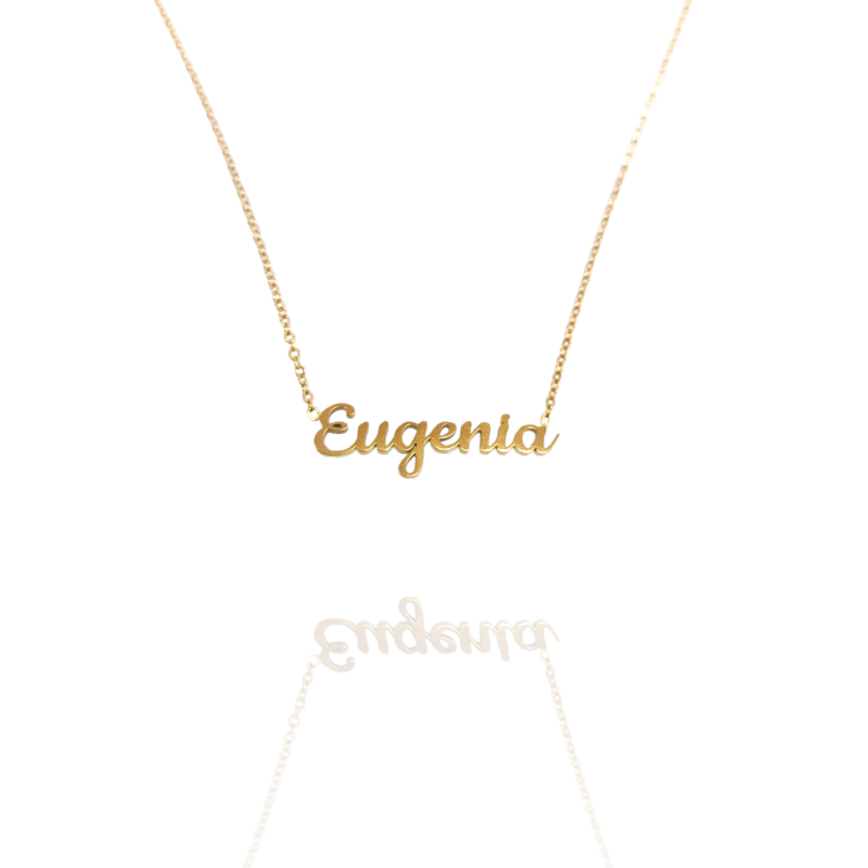 Collar con nombre de Eugenia en Acero Hipoalergénico 316l