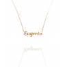 Collar con nombre de Eugenia en Acero Hipoalergénico 316l
