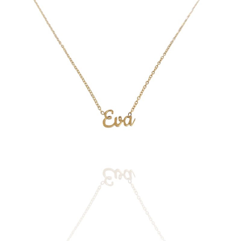 Collar con nombre de Eva en Acero Hipoalergénico 316l