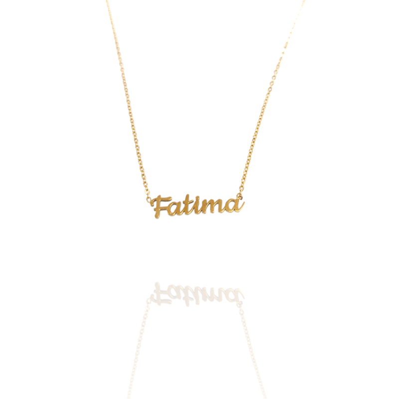 Collar con nombre de Fátima en Acero Hipoalergénico 316l