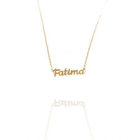 Collar con nombre de Fátima en Acero Hipoalergénico 316l