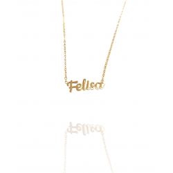 Collar con nombre de Felisa en Acero Hipoalergénico 316l