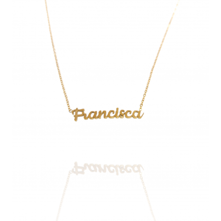 Collar con nombre de Francisca en Acero Hipoalergénico 316l