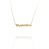 Collar con nombre de Francisca en Acero Hipoalergénico 316l