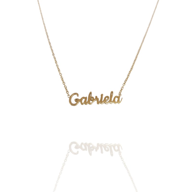 Collar con nombre de Gabriela en Acero Hipoalergénico 316l
