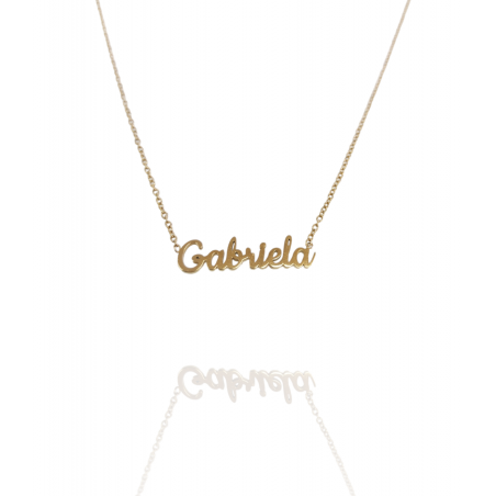 Collar con nombre de Gabriela en Acero Hipoalergénico 316l