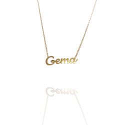 Collar con nombre de Gema en Acero Hipoalergénico 316l