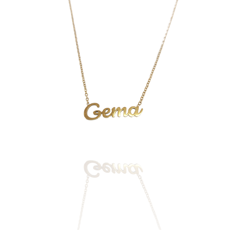 Collar con nombre de Gema en Acero Hipoalergénico 316l