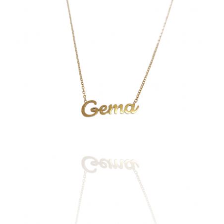 Collar con nombre de Gema en Acero Hipoalergénico 316l