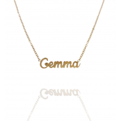 Collar con nombre de Gemma en Acero Hipoalergénico 316l