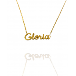 Collar con nombre de Gloria en Acero Hipoalergénico 316l