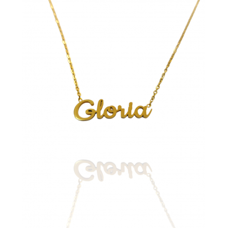 Collar con nombre de Gloria en Acero Hipoalergénico 316l