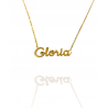 Collar con nombre de Gloria en Acero Hipoalergénico 316l