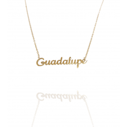 Collar con nombre de Guadalupe en Acero Hipoalergénico 316l