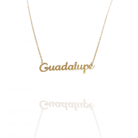 Collar con nombre de Guadalupe en Acero Hipoalergénico 316l