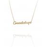 Collar con nombre de Guadalupe en Acero Hipoalergénico 316l